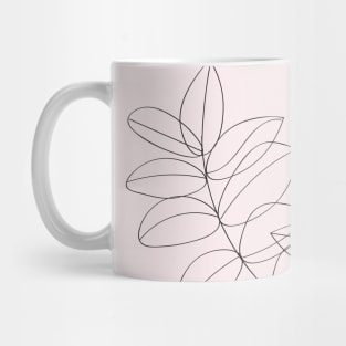 Boho Neutral Beige, Line Art Botanical Mug